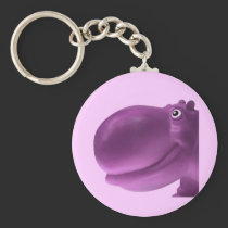 Happy Hippo Purple keychains