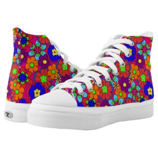 Happy Hippy Flowers Printed Shoes