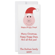 Happy Hoggy Days Christmas Cards and stationary. rack cards by holidaywhimsy Happy Hoggy Days Christmas Cards and stationary. rack cards