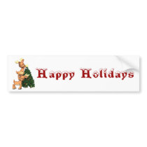 Happy Holiday Bumper Sticker bumper stickers