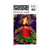 Happy Holiday Candle postage