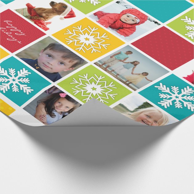 Happy Holiday Christmas Photo Wrapping Paper-3