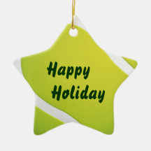 Happy Holiday! - Christmas tennis ornament