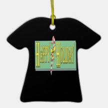 Happy Holiday Christmas Tree Ornament
