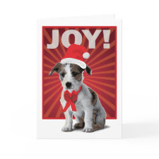Happy Holiday Dog - Jack Russell Santa card