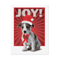 Happy Holiday Dog - Jack Russell Santa postcards