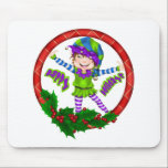 Happy Holiday Elf mousepads