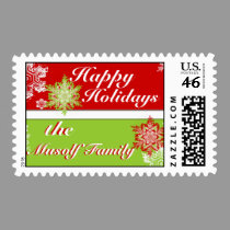 Happy Holiday Famliy Stamp stamps