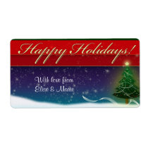 Happy Holiday gift tag labels labels