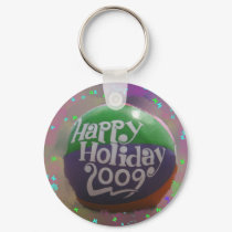 happy holiday keychains