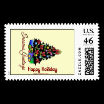 HAPPY HOLIDAY  (Mojisola A Gbadamosi Design ) postage