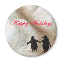 Happy Holiday Penguins magnets by Jeeee11 Happy Holiday Penguins magnets