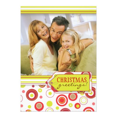 Happy Holiday Polka Dot Two Photo Card