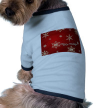 HAPPY HOLIDAY SNOWFLAKE CHRISTMAS DOGGIE TEE