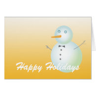 Happy holiday snowman greeting cards