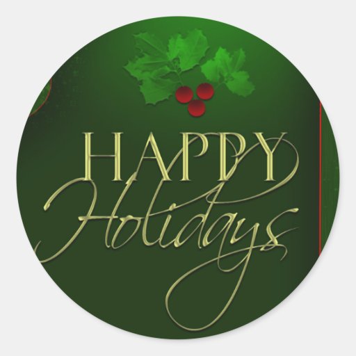 Happy Holiday stickers | Zazzle