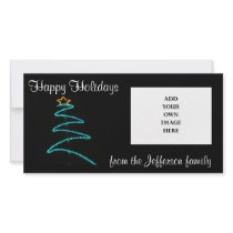 happy holiday tree photo card
