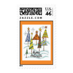 Happy Holiday Tree Postage