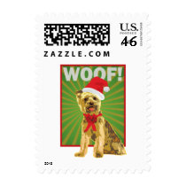 Happy Holiday Yorkie Dog stamps