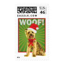 Happy Holiday Yorkie Dog stamps