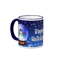 Happy Holidays - 2009 Snowglobe Mug by SquirrelHugger Happy Holidays - 2009 Snowglobe Mug