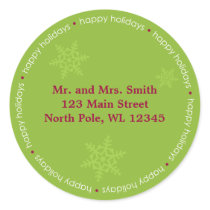 Happy Holidays Address Label stickers