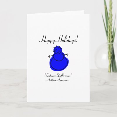 Autism Cards Shop on Happy Holidays Autism Awareness Greeting Card By Celebrationzazzle