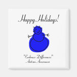 Happy Holidays Autism Awareness Magnets