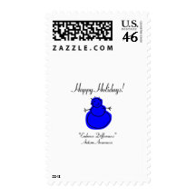 Happy Holidays Autism Awareness Stamp