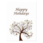 Happy Holidays Autumn Tree Post Card