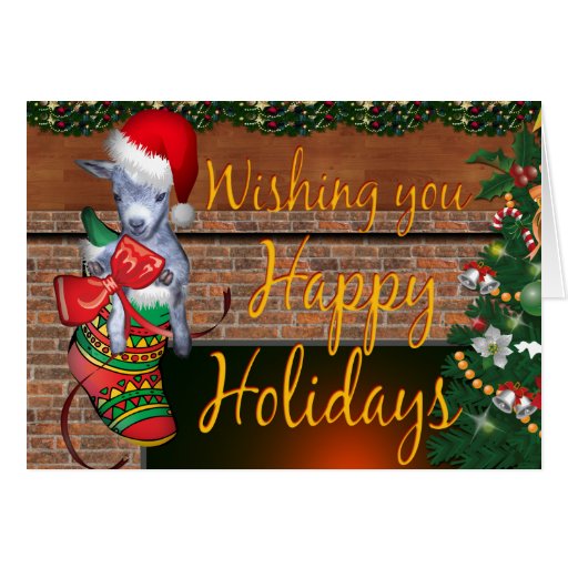 Happy Holidays Baby Goat Cards