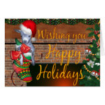 Happy Holidays Baby Goat in Stocking Cards
