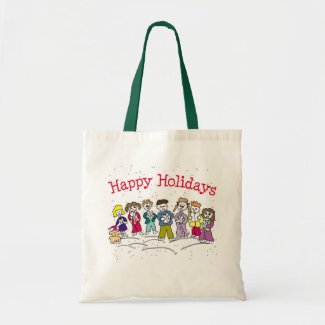 Happy Holidays tote bag