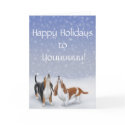Happy Holidays Basset Hounds Card