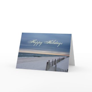 Happy Holidays Beach Card card