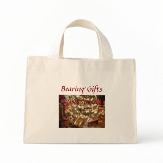 Happy Holidays - Bearing Gifts - Jumbo Tote Bag bag