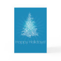 Happy Holidays Blank Card - Blue by PatrietteXpressions Happy Holidays Blank Card - Blue