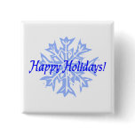Happy Holidays (Blue Snowflake) Pin