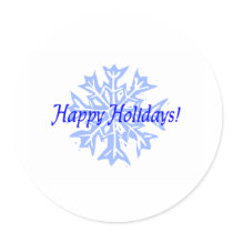 Happy Holidays (Blue Snowflake) stickers