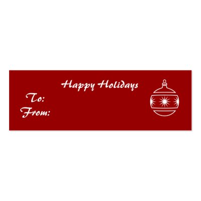 Happy Holidays business cards