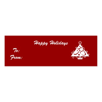 Happy Holidays business cards