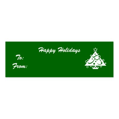 Happy Holidays business cards