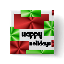 Happy Holidays buttons