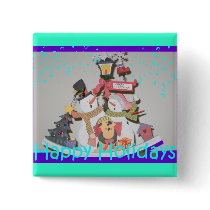 Happy Holidays button by marcya7 Happy Holidays button