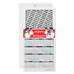 Happy Holidays Calendar 2011 Photo Card Snowman photo cards