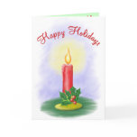 Happy Holidays Candle Card