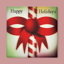 Happy Holidays Candy Cane magnets