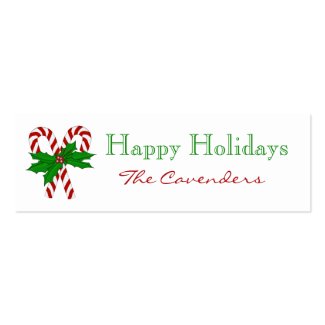 Happy Holidays Candy Cane Gift Tags profilecard
