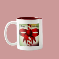 Happy Holidays Candy Cane mugs