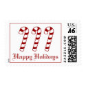 Happy Holidays Candy Cane Postage postage by mariannegilliand Happy Holidays Candy Cane Postage postage